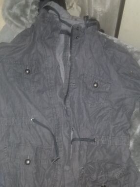 Max Rave Men's Gray Military Field Jacket